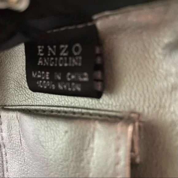 Vintage 80s Enzo Angiolini Floral Embroidered Black Satin Clutch Bag - Picture 3 of 11